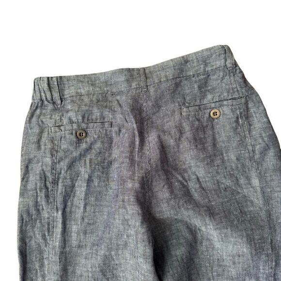 Poetry Pants Trousers Linen Mom Blue 8 - Picture 6 of 6